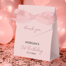 Caja Para Regalos Cumpleaños Fiesta Rubor Rosa Agradecimiento Nombre
