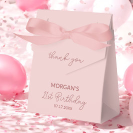 Caja Para Regalos Cumpleaños Fiesta Rubor Rosa Agradecimiento Nombre