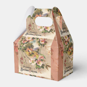 Caja Para Regalos Cumpleaños Floral Campestre Victoriano de la Décad