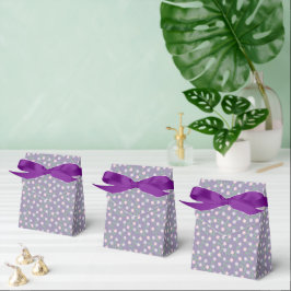 Caja Para Regalos Cumpleaños Floral Púrpura