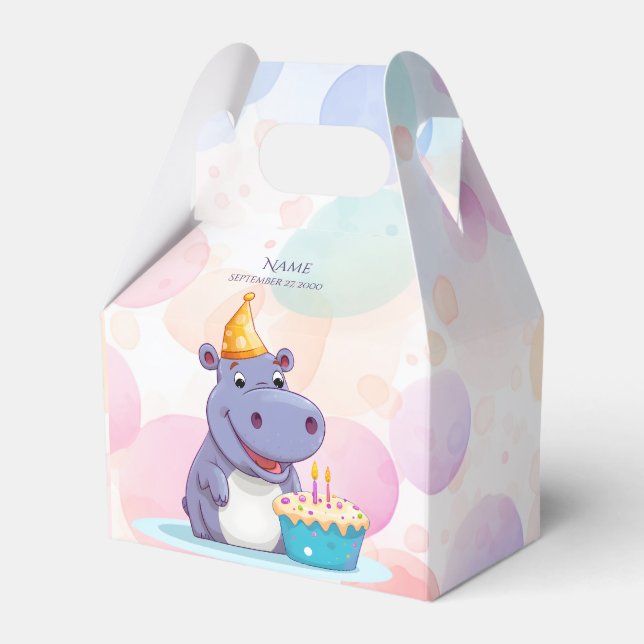 Caja Para Regalos Cumpleaños Hippo Favor Box