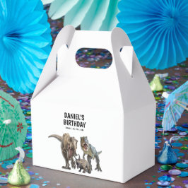 Caja Para Regalos Cumpleaños imprimible de dinosaurio, cumpleaños de