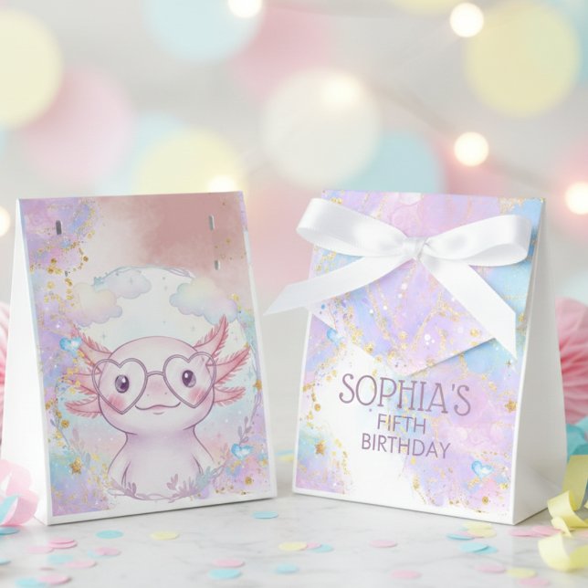 Caja Para Regalos Cumpleaños infantil caprichoso de ajolote (Subido por el creador)
