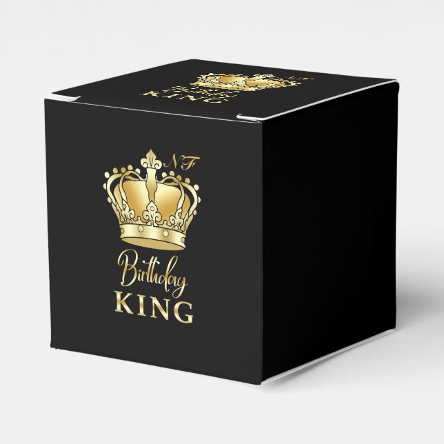 Caja Para Regalos Cumpleaños King Gold Crown Royal Monogram Luxury (Costado Anverso)