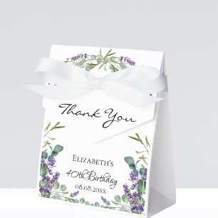 Caja Para Regalos Cumpleaños lavender eucalyptus violet gracias