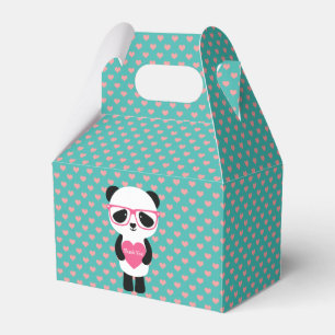 Caja Para Regalos ¡Cumpleaños lindo de la panda - gracias!