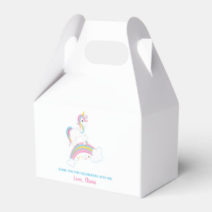 Caja Para Regalos Cumpleaños mágico de Rainbow Unicorn