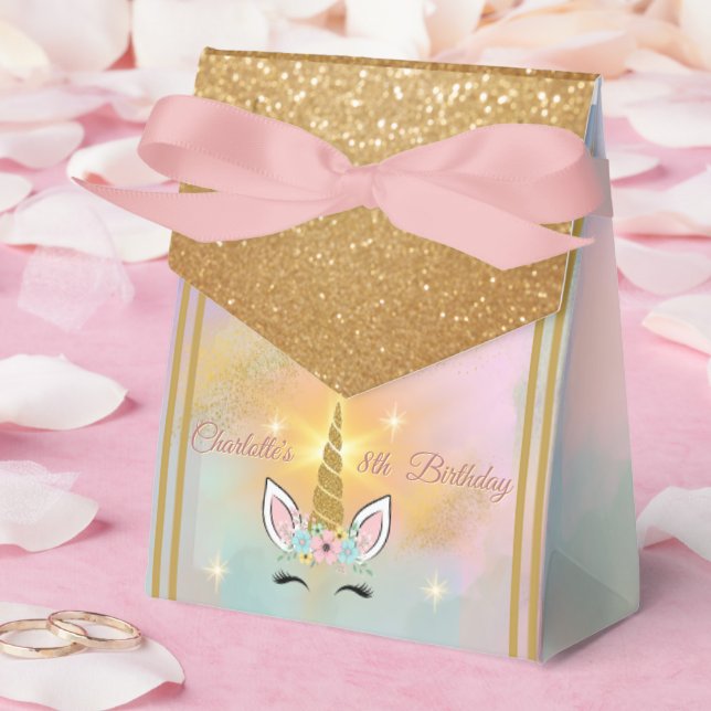 Caja Para Regalos Cumpleaños mágico de unicornio (Boda)
