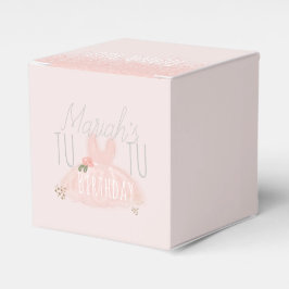 Caja Para Regalos Cumpleaños Minimalista de Niña con Tutú Brillante