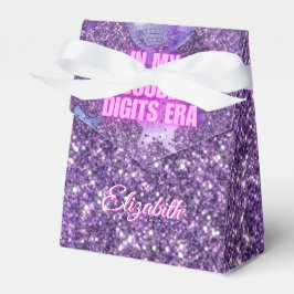 Caja Para Regalos Cumpleaños Morado de Moda en Mi Era de Doble Dígit