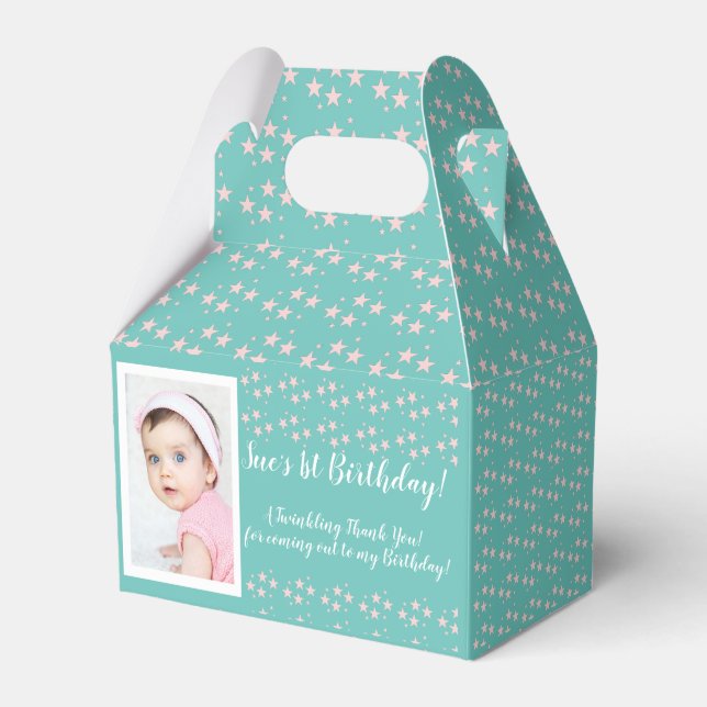 Caja Para Regalos Cumpleaños Multi Estrellas Mezcladas (Front Side)