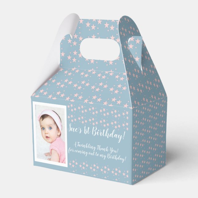 Caja Para Regalos Cumpleaños Multi Estrellas Mezcladas (Front Side)