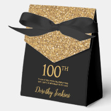 Cumpleaños número 100 Brillante Agradecimiento Dor