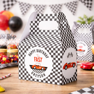 Caja Para Regalos Cumpleaños número 2 del niño de los autos de carre
