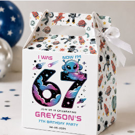 Caja Para Regalos Cumpleaños número 7 de Cute Space | Seis y Siete A
