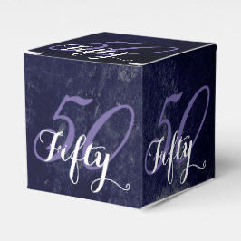 Caja Para Regalos Cumpleaños o aniversario | Púrpura Grunge EDITABLE