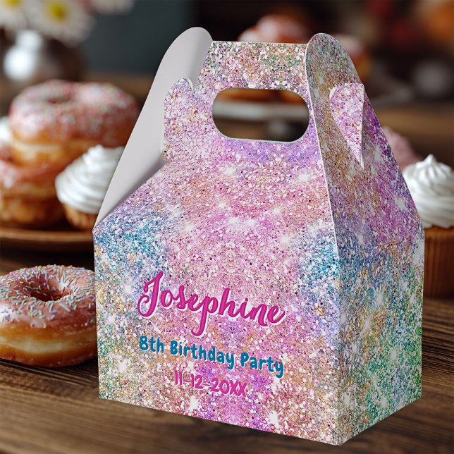 Caja Para Regalos Cumpleaños personalizado caprichoso iridiscente de (Subido por el creador)