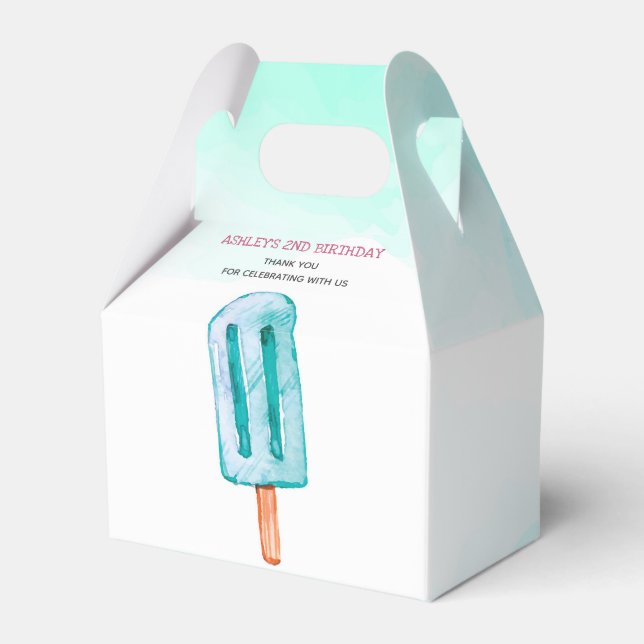 Caja Para Regalos Cumpleaños Personalizado de Crema de Hielo (Front Side)