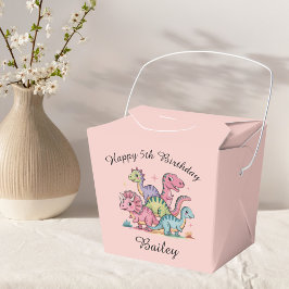 Caja Para Regalos Cumpleaños personalizado de dinosaurio para niñas 