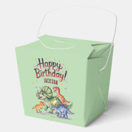 Caja Para Regalos Cumpleaños personalizado de dinosaurios para niños