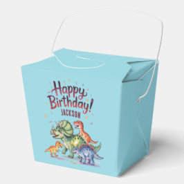 Caja Para Regalos Cumpleaños personalizado de dinosaurios para niños