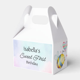 Caja Para Regalos Cumpleaños personalizado de Sweet Bee por primera 
