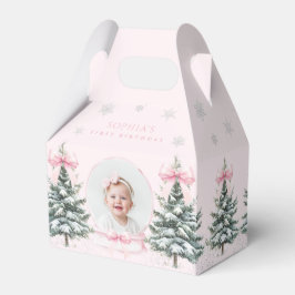 Caja Para Regalos Cumpleaños Pink Bow Winter ONEderland