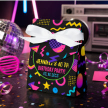 Cumpleaños Retro Neon Personalizado Años 80 - Dive
