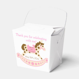 Caja Para Regalos Cumpleaños rosado del caballo mecedora