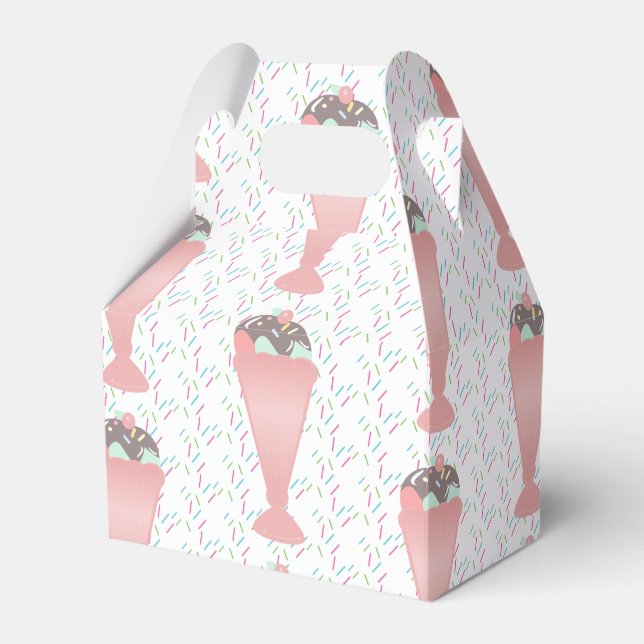 Caja Para Regalos Cumpleaños Sprinkles Sundae Helado Pastel (Front Side)