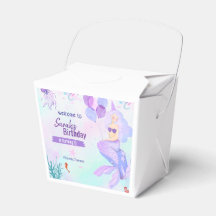 cumpleaños tema sirena personalizado niña púrpura
