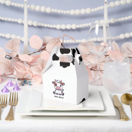 Caja Para Regalos Cumpleaños tema vaca primero
