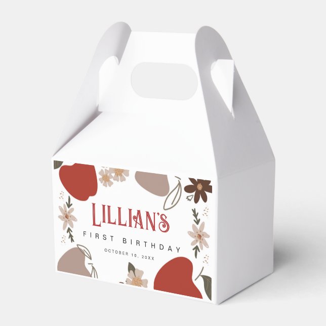 Caja Para Regalos Cumpleaños temática de Apple o Baby Shower (Front Side)