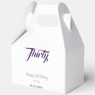 Caja Para Regalos Cumpleaños treinta 30º nombre fecha estilo pastel 
