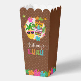 Caja Para Regalos Cumpleaños Tropical Luau Hawaiano