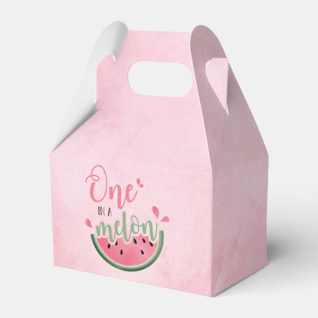Caja Para Regalos Cumpleaños uno en un melón de sandía (Front Side)