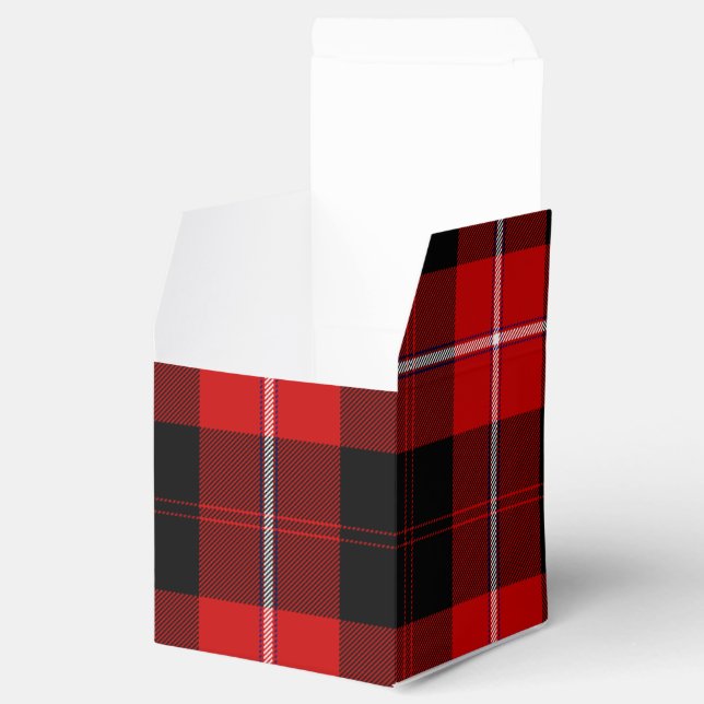 Caja Para Regalos Cunningham Tartan Red Black Plaid (Abierto)