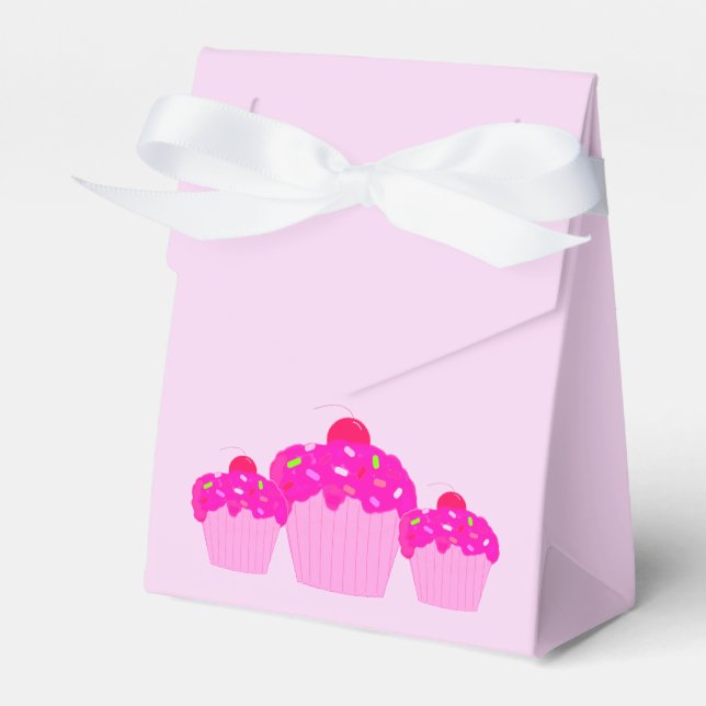 Caja Para Regalos Cupcakes rosados (Front Side)