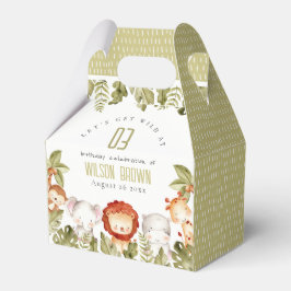 Caja Para Regalos Cura salvaje de los animales de Safari Tropical