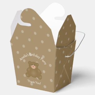 Caja Para Regalos Curiosa Bebé Marrón Teddy Bear fiesta de cumpleaño
