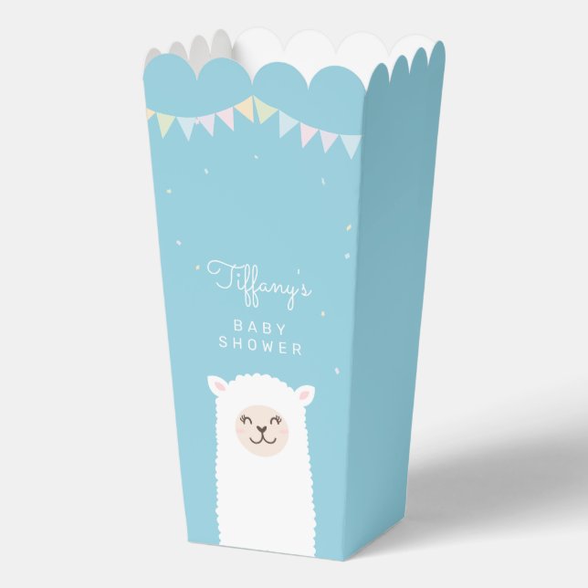 Caja Para Regalos Curiosa Llama Momma Fiesta Bebé Ducha (Anverso)
