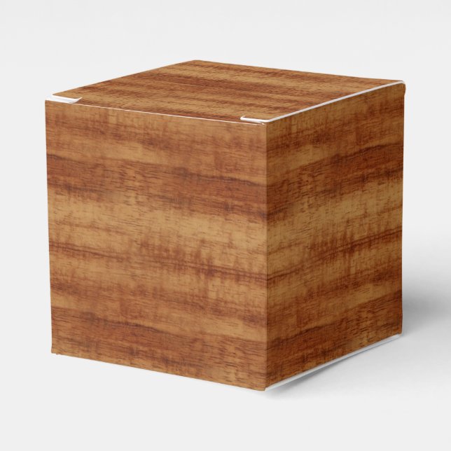 Caja Para Regalos Curly Koa Acacia Wood Grain Look (Costado Anverso)
