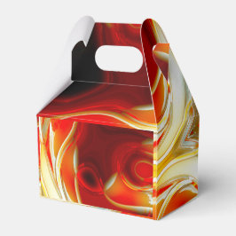 Caja Para Regalos Curvas circulares de vidrio transparente en rojo