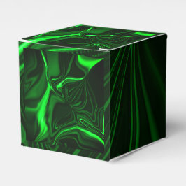 Caja Para Regalos Curves and folds green nickeled on dark background