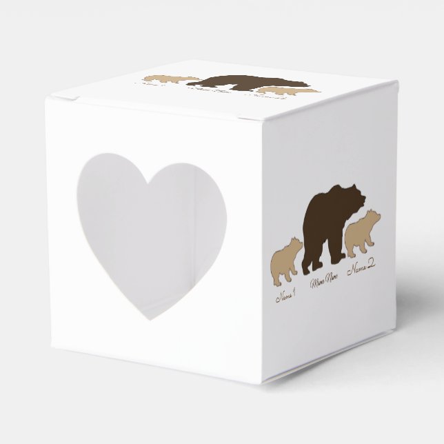 Caja Para Regalos Custom Mama Bear With 2 Kid Names Mothers Day Gift (Anverso)
