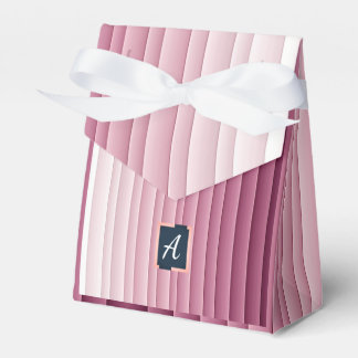 Caja Para Regalos Custom Monogram Pink Gradient Vertical Ribbon