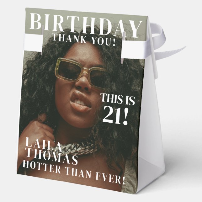 Caja Para Regalos Custom Photos Birthday Party Magazine Cover (Reverso )