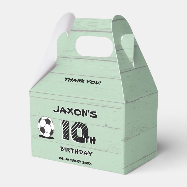 Caja Para Regalos Custom Soccer Birthday Favor Box – Party Gift Box (Front Side)