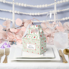 Caja Para Regalos Custom Strawberry Gingham Birthday