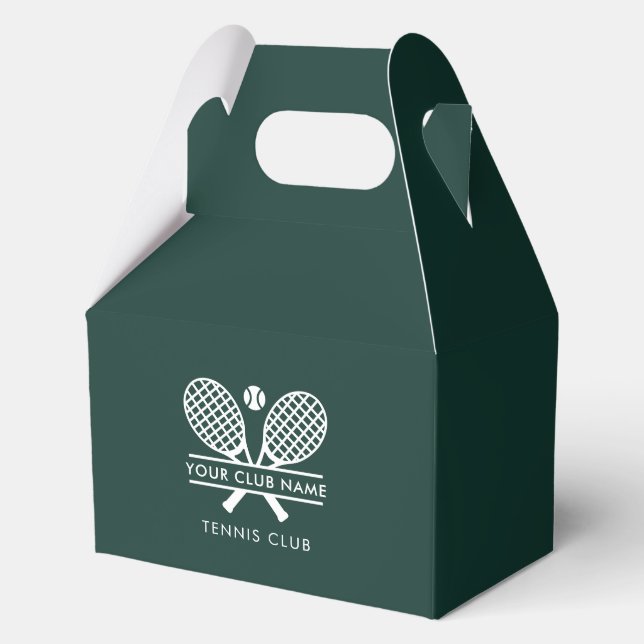 Caja Para Regalos Custom Tennis Club Name Team Players Swag (Anverso)